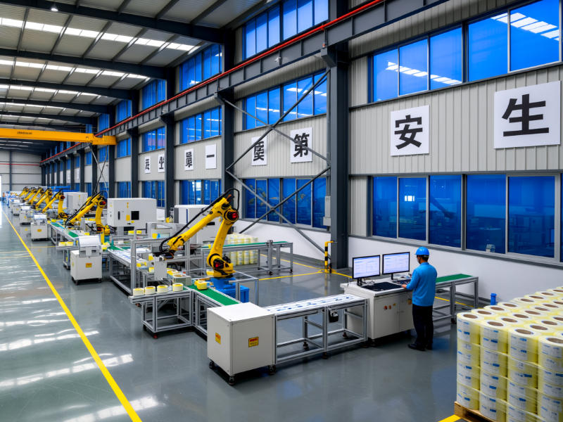 膠帶廠生產(chǎn)車間現(xiàn)場